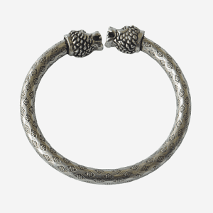 Antique Lion Faced Silver Kada