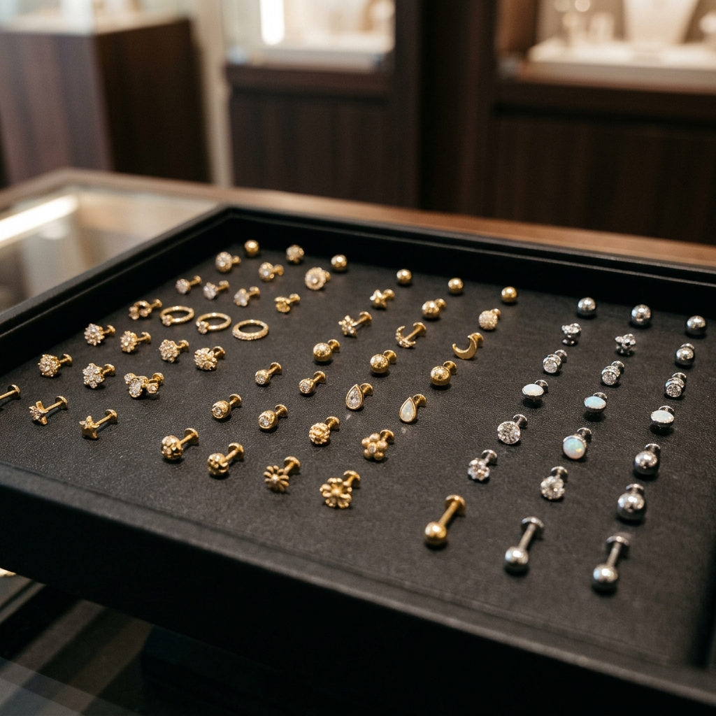 Nose Piercing Calgary — Sterile Platinum Stud Piercing | VJ Jewellers Ltd. / VJ Jewellers Cityscape NE
