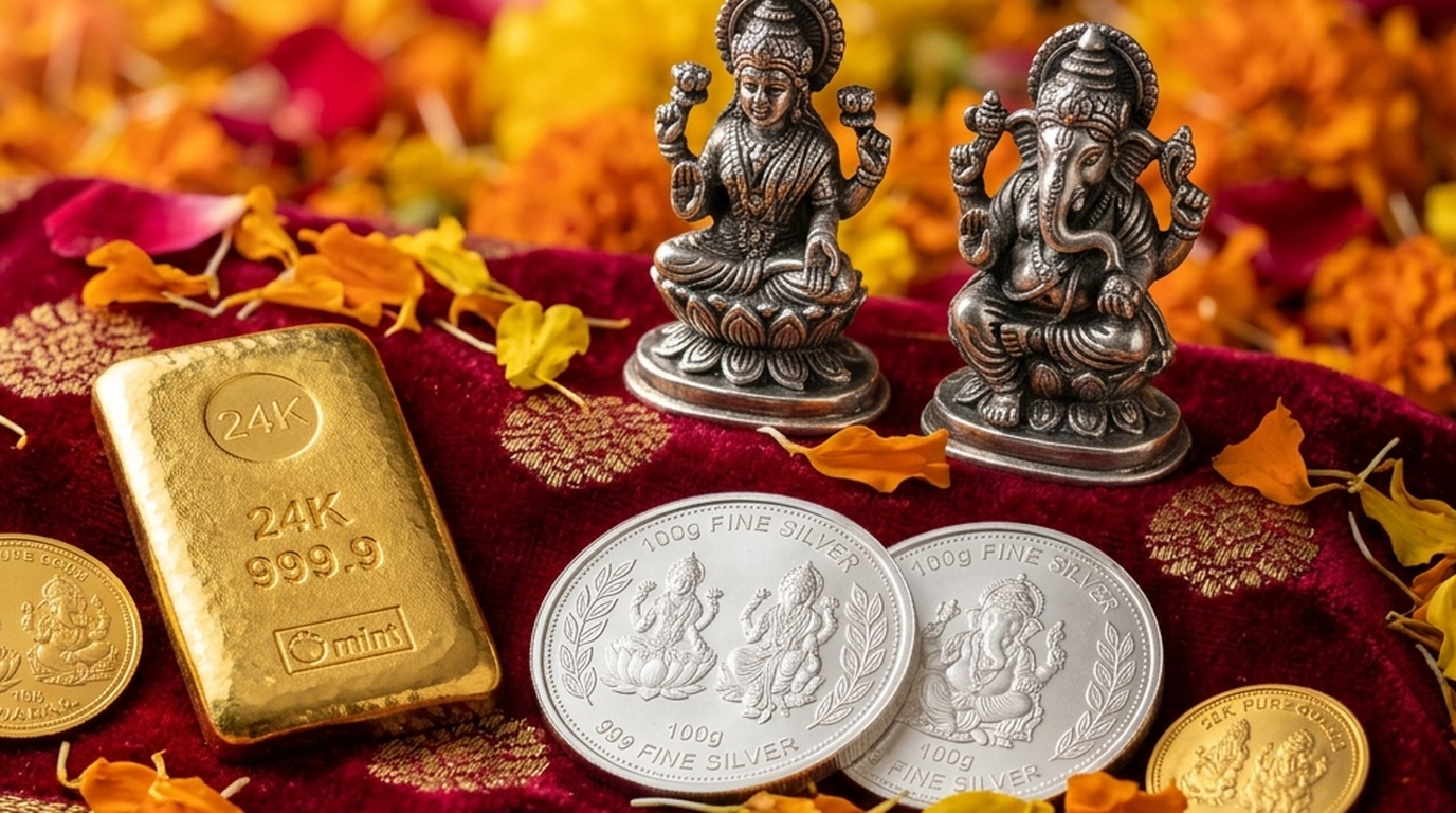 Silver Idols and Utensils in Calgary — Lakshmi-Ganesh, Silver Glass, Plate, Spoon & More at VJ Jewellers Ltd. / VJ Jewellers